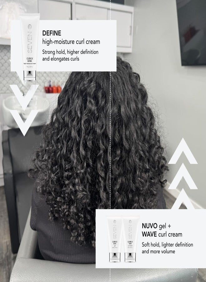 SEVEN Haircare CUBICA DEFINE High Moisture Curl Cream, Anti-Frizz Curl Defining Cream for Curly Hair, Moisturizing Hair Curling Cream for Enhancing Curls, Shea Butter + Argan Oil, Made in USA, 7oz - Image 2